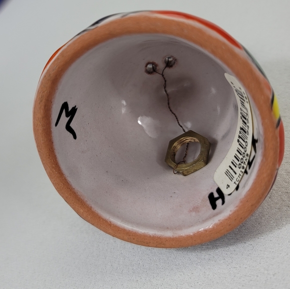 Hand-Painted Taravera Style Ceramic Bell - Mexico - Picture 8 of 11